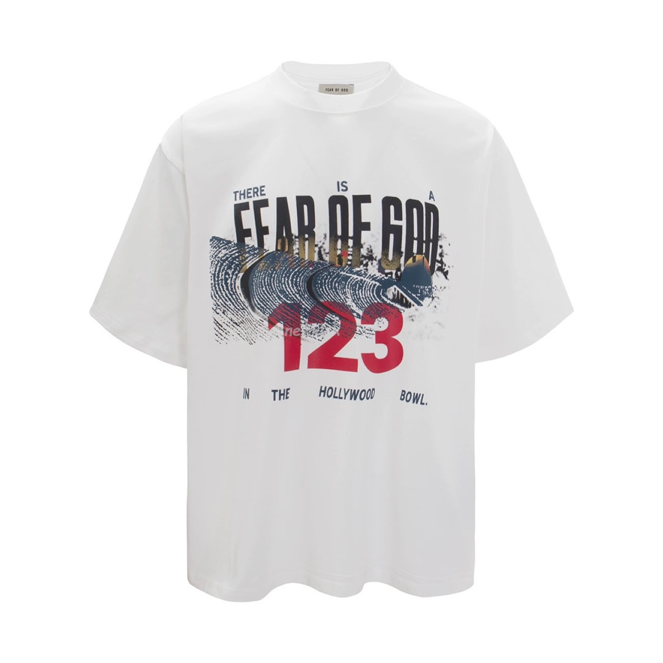 Fear Of God X Rrr 123 Co Branded Letter Printed Short Sleeve T Shirt White (1) - newkick.app